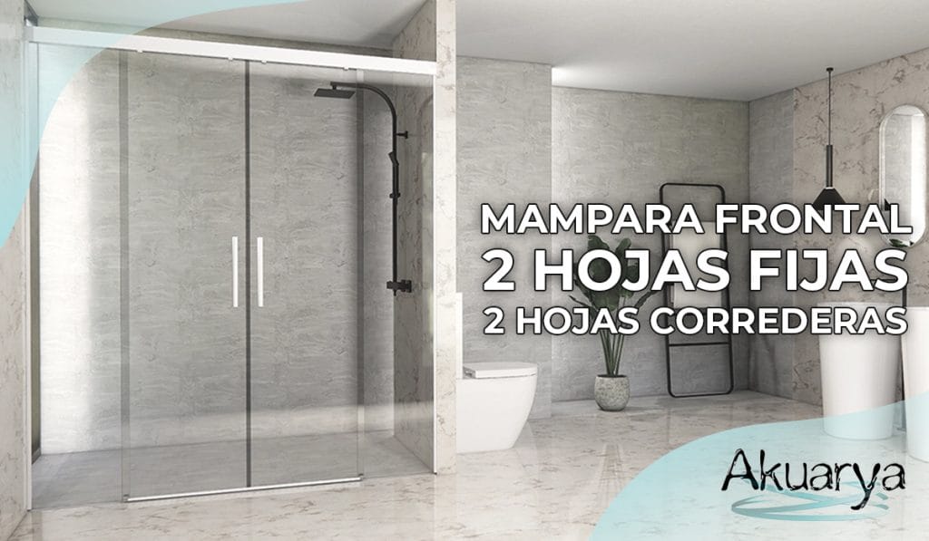 Comprar mamparas de ducha online Malaga 2 hojas fijas y 2 hojas correderas